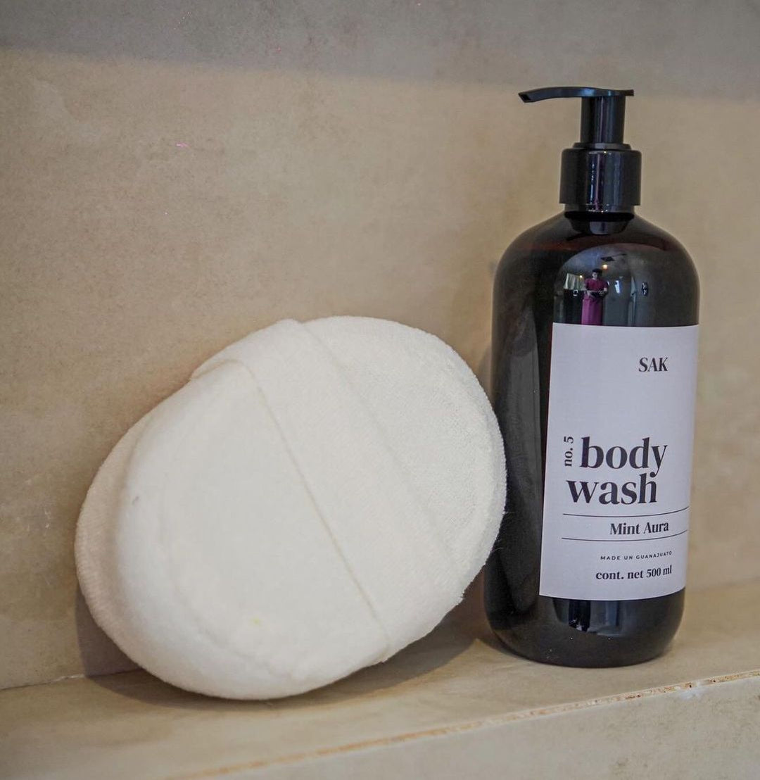 Esponja de algodón exfoliante para baño